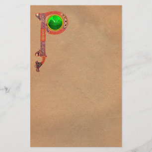 PAPETERIE ST PATRICK'S DAY CÉLTIC P MONOGRAM AVEC SHAMROCK