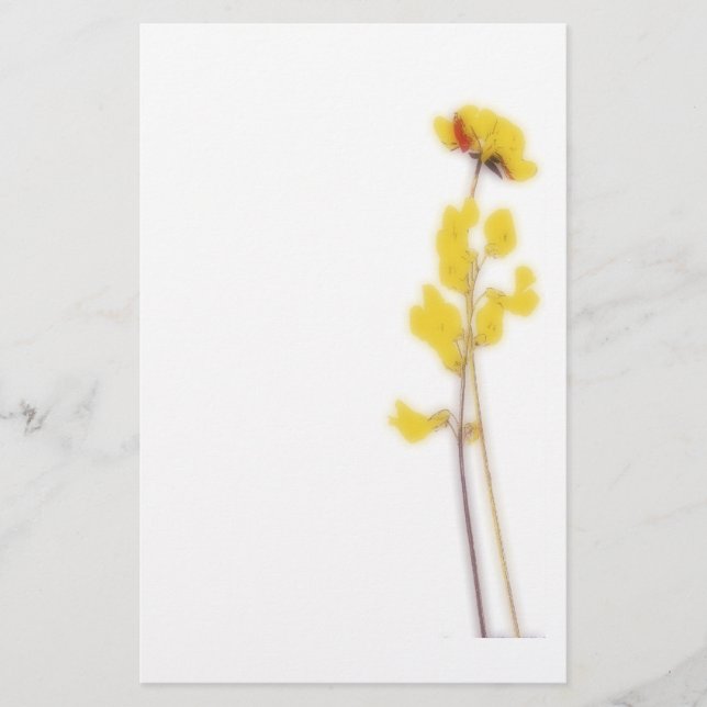 Papeterie Statiery with yellow flowers (Devant)