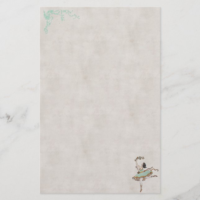 Papeterie Stationaire de danseuse de ballet vintage (Devant)