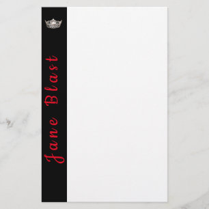 Papeterie Stationery de style Miss America Rouge/Argent/What