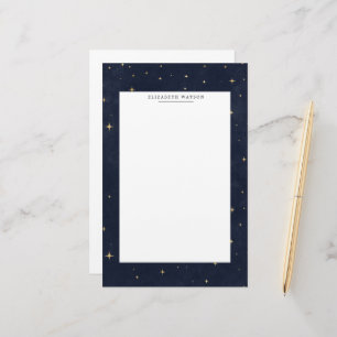 Papeterie Stationery Monogramme Star Gold Stars céleste