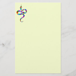 Papeterie Stationery Snake Psychedelic Arc-en-ciel