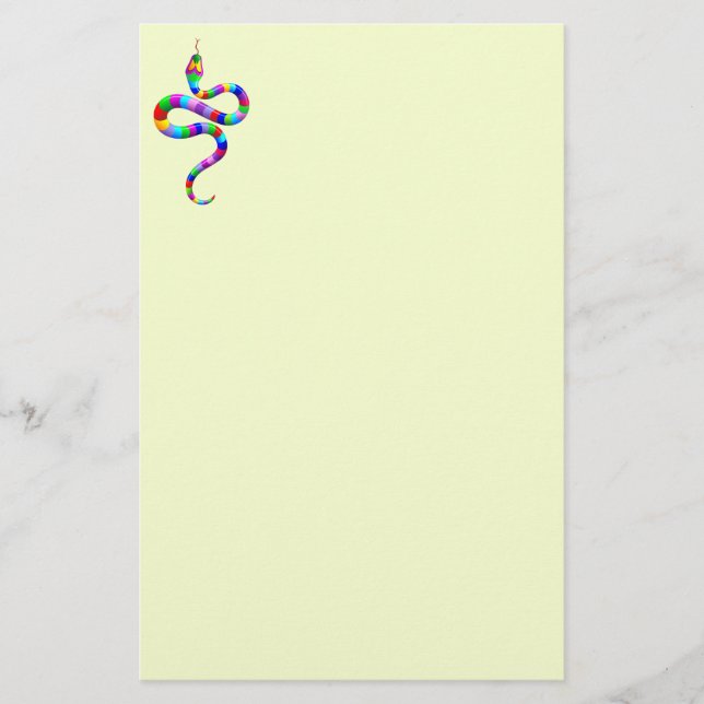 Papeterie Stationery Snake Psychedelic Arc-en-ciel (Devant)