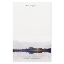 stationnaire personnel de paysage d'aquarelle