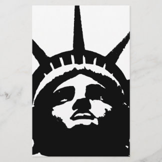 Papeterie Statue de la Liberté en pop art noir et blanc