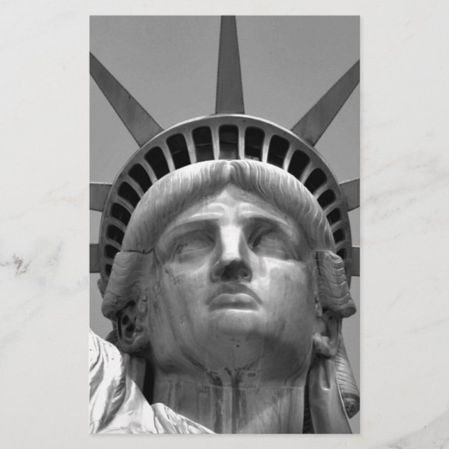 Papeterie Statue de la Liberté noir et blanc New York (Devant)