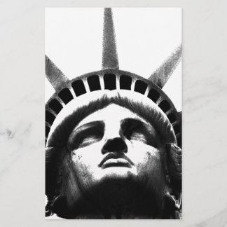 Papeterie Statue noire et blanche de la Liberté
