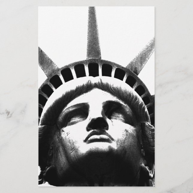 Papeterie Statue noire et blanche de la Liberté (Devant)