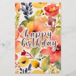 Papeterie style fleurs d'aquarelle