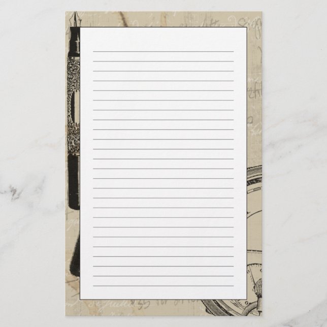 Papeterie Stylos de fontaine et Watchface avec des notes (Devant)