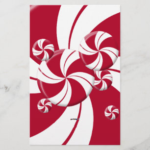 Papeterie Sucrerie de rayure de remous de menthe poivrée