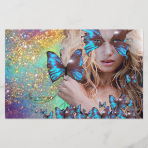 PAPETERIE SWEET SIXTEEN BLUE BUTTERFLY