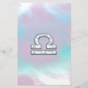 Papeterie Symbole de Libra Zodiac Mère de style perle