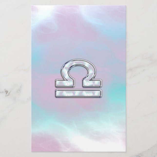 Papeterie Symbole de Libra Zodiac Mère de style perle (Devant)