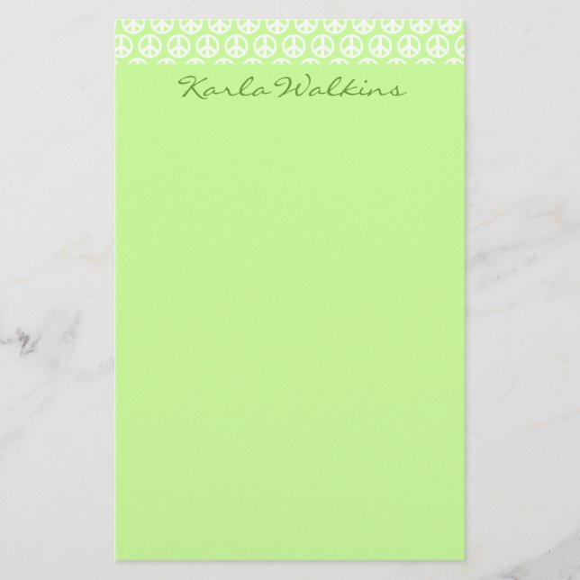 Papeterie Symbole de paix Papier (Devant)