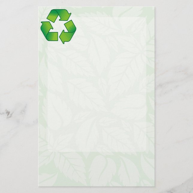 Papeterie Symbole de recyclage (Devant)