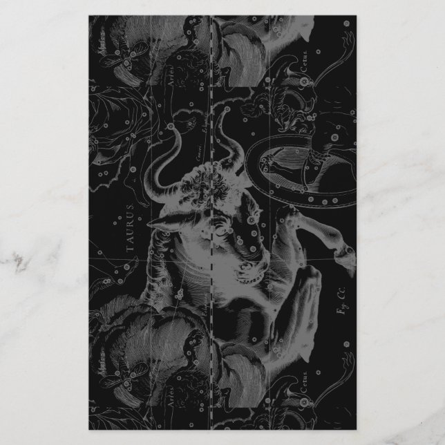 Papeterie Symbole de Taurus Constellation Hevelius circa 169 (Devant)
