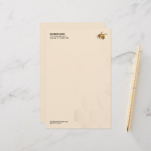 Papeterie Symbole moderne Honey Bee Logo Honeycomb Watermark