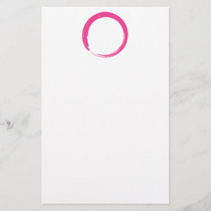 Papeterie Symbole zen rose / Cercle Enso
