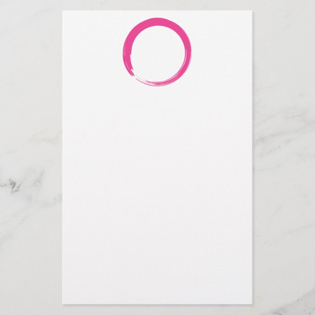 Papeterie Symbole zen rose / Cercle Enso (Devant)