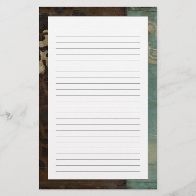 Papeterie Tapisserie abstraite de damassé par Jennifer (Devant)