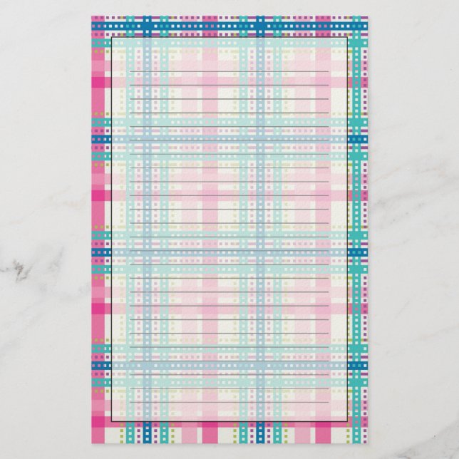 Papeterie Tartan, motif plaid (Devant)