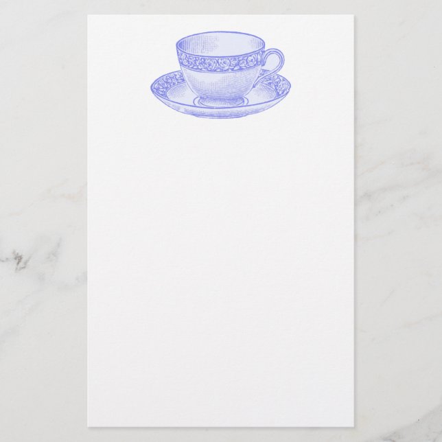 Papeterie Tasse à thé violette (Devant)