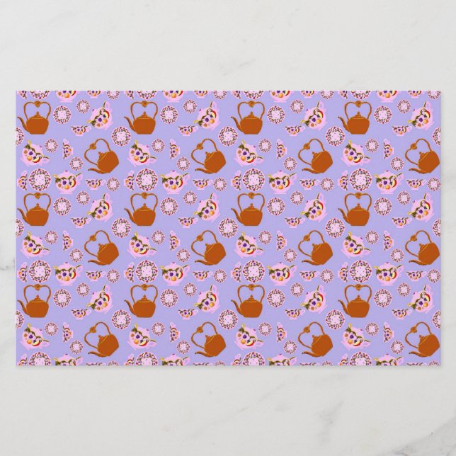 Papeterie Tea time cuisine serviette Teapot Teacup Teakettle (Devant)