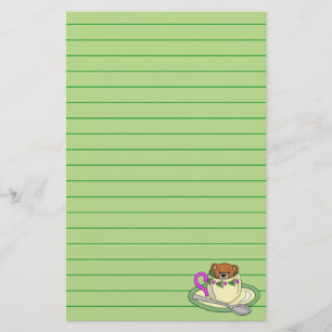 Papeterie Teddy Bear en Tea Cup