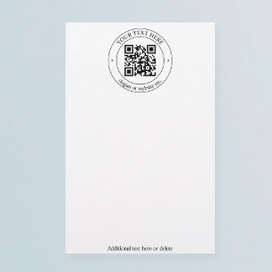 Papeterie Téléchargez votre propre code QR et texte personna