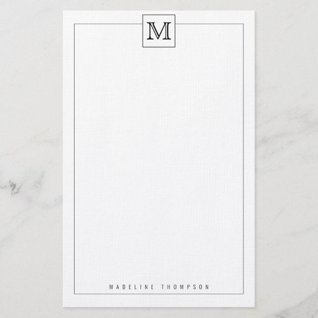 Papeterie Tendance moderne Basic Initial Monogramme Carré fr (Devant)