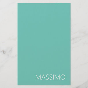 Papeterie Tendance moderne minimaliste chic nom sarcelle cla