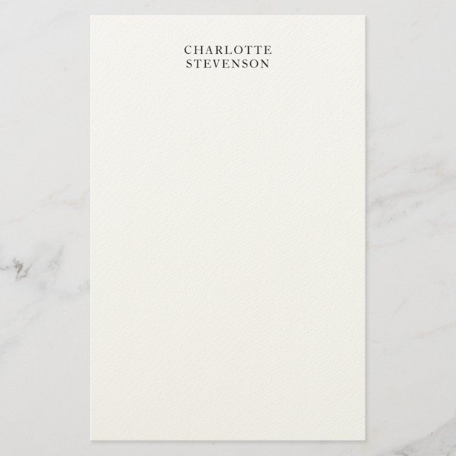 Papeterie Tendance Professionnel Blanc Simple Minimaliste (Devant)
