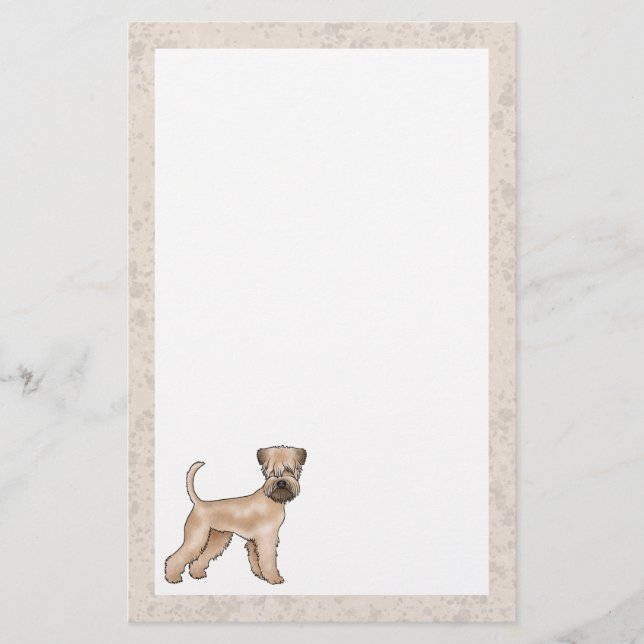 Papeterie Tender Irish Soft-Coated Wheaten Terrier Beige (Devant)