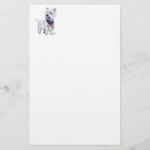 Papeterie Terrier Blanc de West Highland Patriotique