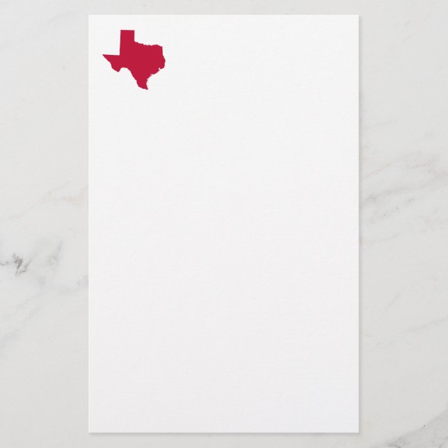 Papeterie Texas en rouge (Devant)