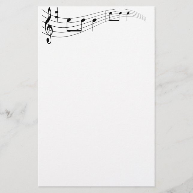 Papeterie Texte de musique (Devant)