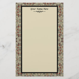 Papeterie Textile Vintage avec fleurs et oiseaux