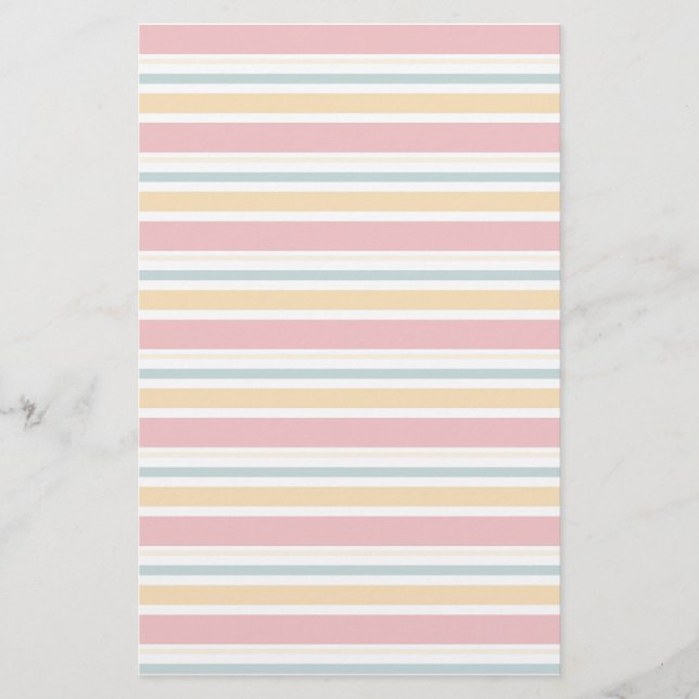 Papeterie texture des rayures rose orange (Devant)
