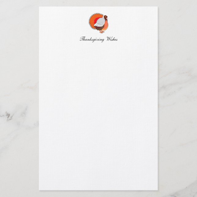 Papeterie Thanksgiving Turkey Stationery (Devant)