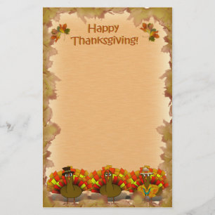 Papeterie Thanksgiving Turkey Trio