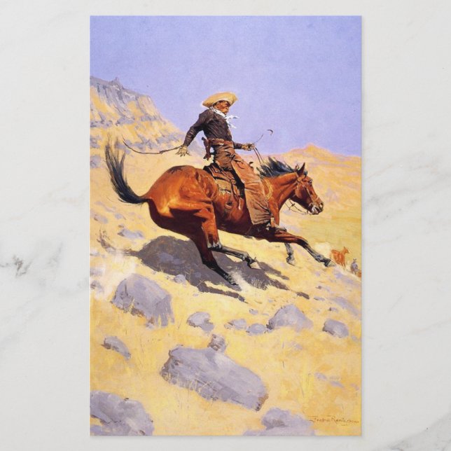 Papeterie The Cowboy (par Frederic Remington) (Devant)