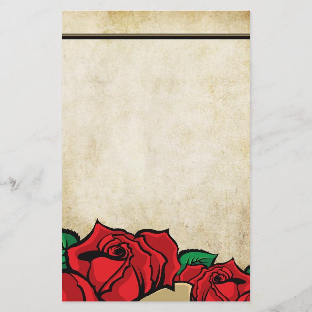 Papeterie Thème de tatouage urbain rose (Devant)