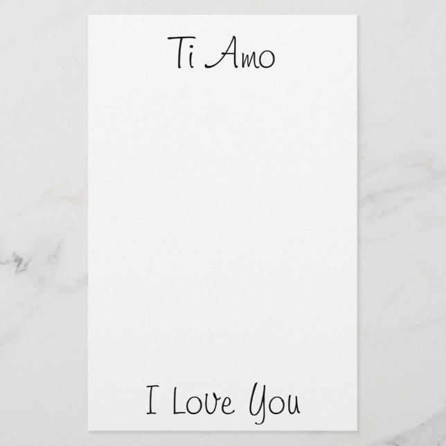 Papeterie Ti Amo/I Love You (Devant)