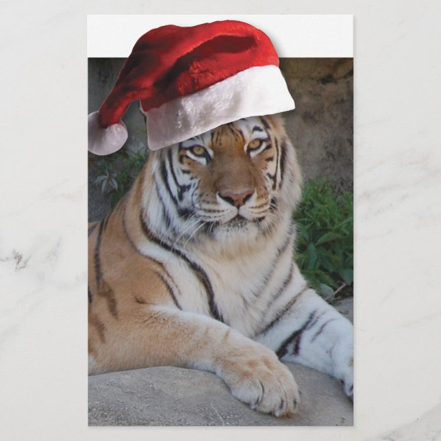 Papeterie Tigre du Bengale du Père Noël (Devant)