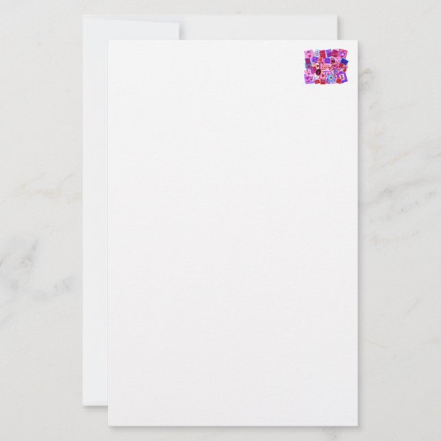 Papeterie Timbres Poste Amour Saint-Valentin (Devant)