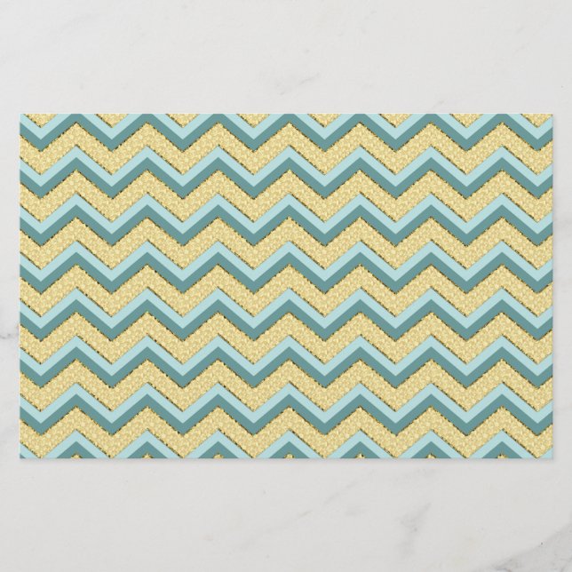 Papeterie Topaz Parties scintillant Chevron Motif (Devant)