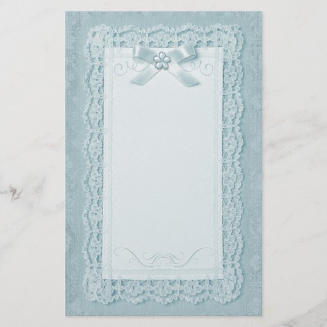 Papeterie Touche de dentelle - Bleu (Devant)