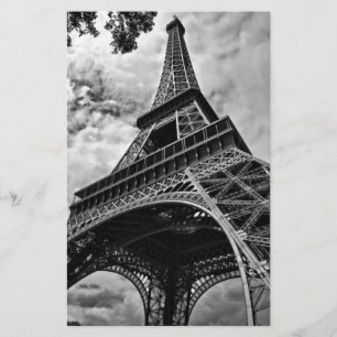 Papeterie Tour Eiffel Noir Blanc Paris Europe Voyage