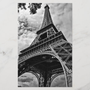 Papeterie Tour Eiffel Noir Blanc Paris Europe Voyage